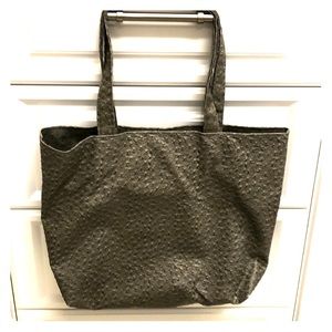 Slate Grey Ostrich small tote